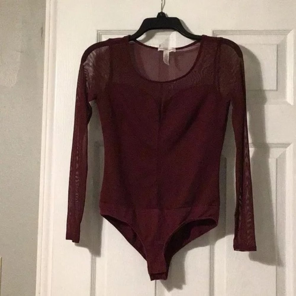 Ambiance burgundy bodysuit SZ small